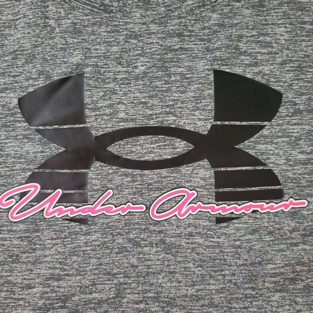 Under Armour Women's Black Marled Graphic Short Sleeve Tee - Picture 7 of 11
